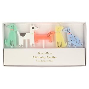 meri meri dog candles (pack of 5)