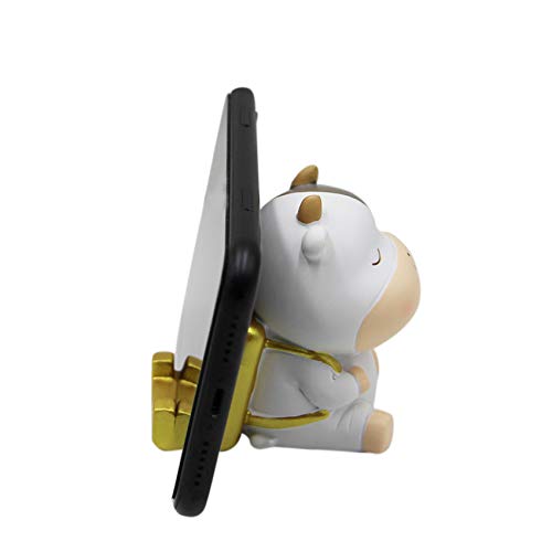 Cute Phone Holder Stand Desk Cartoon Animal Cow Cellphone Stand Mount Home Decoration Gift for Kids Women