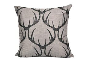 donna sharp throw pillow - timber antler decorative throw pillow - 18" x 18" square