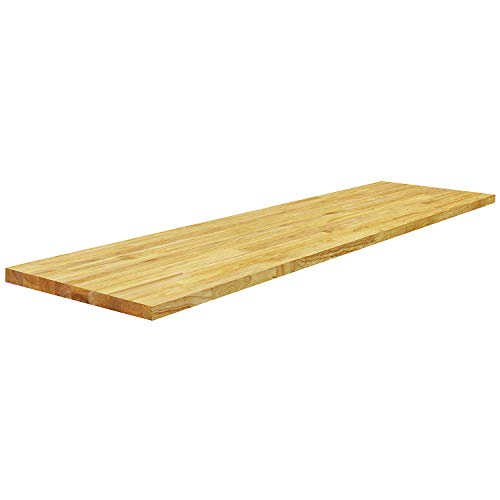 BenchPro Floating Shelf Wall Mounted Solid Butcherblock Shelf 15" Depth x 60" Length x 1" Thick