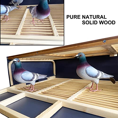 Pigeon cage Foldable Wooden Transportation Cage for Racing Pigeon Poultry cage Portable Takeout Transport Pigeon Flying Cage Homing Chicken Poultry Transportation Coop. Size 24×12.5×9in