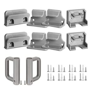 grenfu retractable baby gate replacement parts kit grey pet gate full set wall mounting hardware with brackets anchors and screws