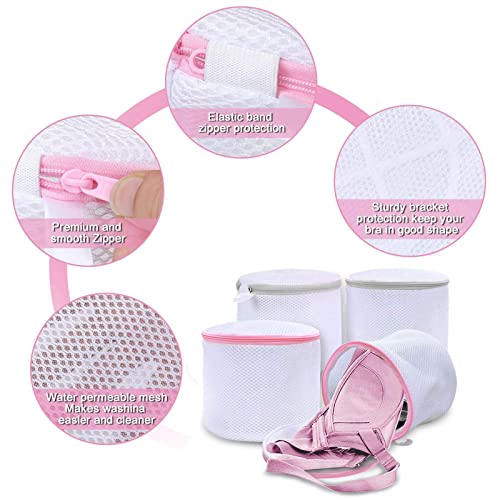 4PCS Mesh Laundry Bra Washing Bags for Lingerie Bras Underwear Stocking Luxury Garment Travel Laundry Wash Bag…