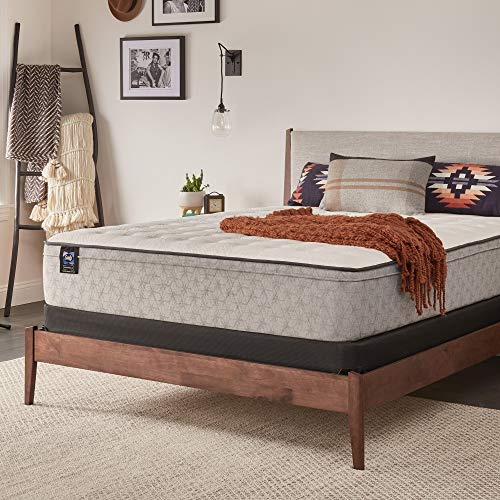 Sealy Essentials Spring Winter Green Faux Eurotop Medium Feel Mattress, Full