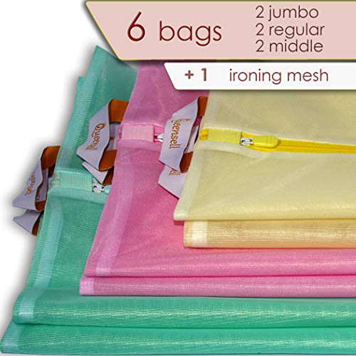 Laundry Bag Pack of 7- Mesh Laundry Bags – Durable Mesh Bag - Laundry Bags Mesh Wash Bags - Lingerie Bags for Washing Delicates - Travel Organizer