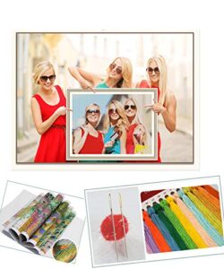 aoruni personalized cross stitch kits photo custom made fabric cross-stitch hand embroidery kit (23"*31"/60cm*80cm)