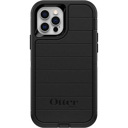OtterBox Defender Series Rugged Case for Apple iPhone 12 & iPhone 12 Pro - Black (with Microbial Defense)