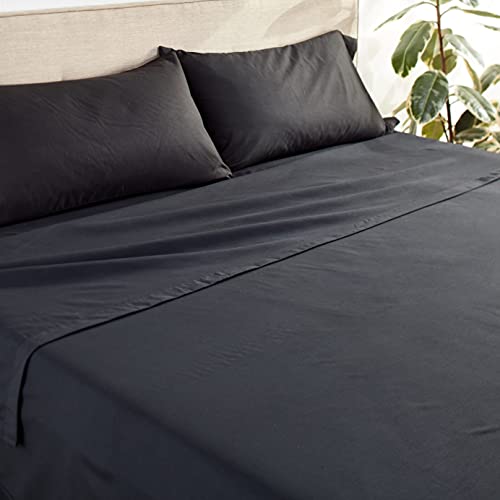 King Size Sheets - Breathable Luxury Bed Sheets with Full Elastic & Secure Corner Straps Built In - 1800 Supreme Collection Extra Soft Deep Pocket Bedding, Sheet Set, EXTRA DEEP pocket - King, Black