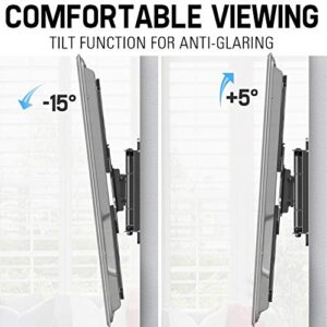Mounting Dream Full Motion TV Wall Mount for 42-75 Inch Flat Screen/Curved TVs, Heavy Duty Wall Mount TV Bracket with Swivel Articulating Dual Arms, VESA 600x400mm, 100 lbs MD2656