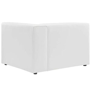 Modway Mingle Vegan Leather Sectional Sofa Right-Arm Chair, White