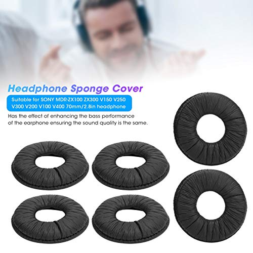 Lazmin112 3 Pairs Ear Pads, Replacement Headset Cushion Cover Fit for Sony MDR‑ZX100 ZX300 V150 V250 Headphone