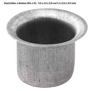 winying 12Pcs Metal Candle Cups Wax Containers Candle Tin Cups Hardware Accessories for Party Wedding Indoor Decoration Dark Gray #2.25x2.2cm