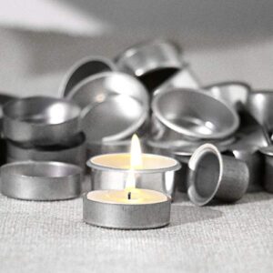 winying 12Pcs Metal Candle Cups Wax Containers Candle Tin Cups Hardware Accessories for Party Wedding Indoor Decoration Dark Gray #2.25x2.2cm