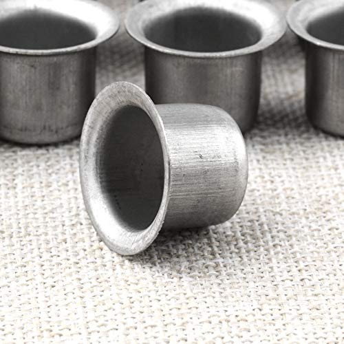 winying 12Pcs Metal Candle Cups Wax Containers Candle Tin Cups Hardware Accessories for Party Wedding Indoor Decoration Dark Gray #2.25x2.2cm