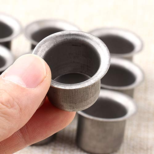 winying 12Pcs Metal Candle Cups Wax Containers Candle Tin Cups Hardware Accessories for Party Wedding Indoor Decoration Dark Gray #2.25x2.2cm