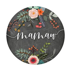 Mamaw - Cute Floral Mother's Day Gifts for Grandma PopSockets PopGrip: Swappable Grip for Phones & Tablets