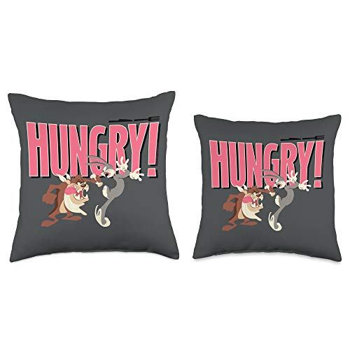 Looney Tunes Bugs and Taz Hungry Throw Pillow, 18x18, Multicolor