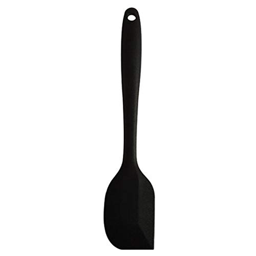 JIANYI 11 Inch Silicone Spatula, One Piece Design Flexible Scraper, Nonstick Small Rubber Kitchen Utensils for Cooking, Baking and Mixing - Black