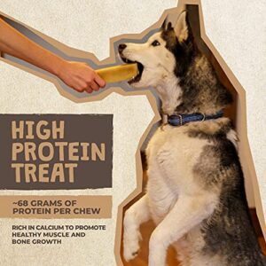 Mighty Paw Yak Cheese Dog Chews | 4 Large Sticks. All-Natural Chews for Dogs. Long Lasting Yak Milk Dog Chews for Aggressive Chewers, for Teething Puppies & Bored Dogs. 14.4 oz,1 Count (Pack of 1).