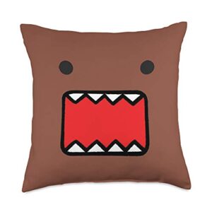 domo gifts cute japanese gifts domo kun jdm throw pillow, 18x18, multicolor