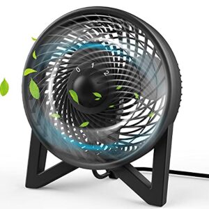 dr. prepare quiet desk fan, 8 inch powerful table fan, small bedside fan with 2 speeds, portable personal cooling fan for bedroom sleeping tabletop office home kitchen camping, black