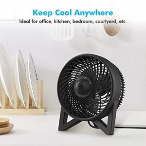 Dr. Prepare Quiet Desk fan, 8 Inch Powerful Table Fan, Small Bedside Fan with 2 Speeds, Portable Personal Cooling Fan for Bedroom Sleeping Tabletop Office Home Kitchen Camping, Black