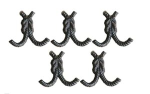 midwest craft house 5 cast iron coat hooks western country farmhouse look