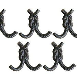 MIDWEST CRAFT HOUSE 5 Cast Iron Coat Hooks Western Country Farmhouse Look