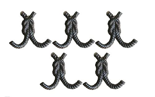 MIDWEST CRAFT HOUSE 5 Cast Iron Coat Hooks Western Country Farmhouse Look