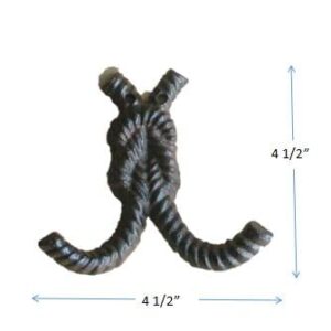 MIDWEST CRAFT HOUSE 5 Cast Iron Coat Hooks Western Country Farmhouse Look
