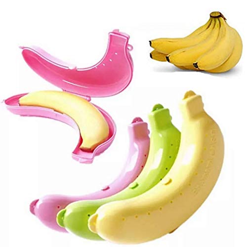 1PC BPA-Free Cute Banana Case Protector Box Container Trip Outdoor Lunch Fruit Storage Box Holder Banana Trip Outdoor Travel Storage Box-randomcolor