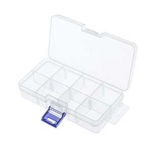 8 grids portable plastic organizer container storage box,with adjustable grid (thicker 2 pcs)