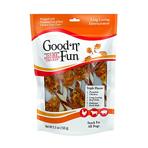 Good ’n’ Fun Triple Flavor Dumbbells 5.5 Ounces, Gourmet Dog Snacks