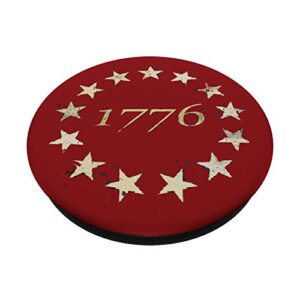 13 Star Flag Betsy Ross Distressed American Flag 1776 PopSockets Swappable PopGrip