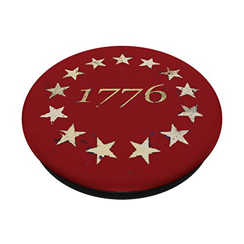 13 Star Flag Betsy Ross Distressed American Flag 1776 PopSockets Swappable PopGrip