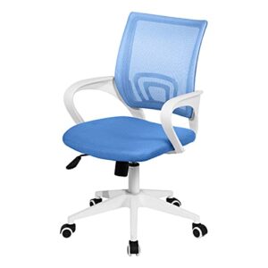 geniqua ergonomic office chair mesh desk chair computer chair lumbar support modern rolling adjustable swivel task chair for home office, blue