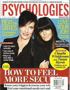 psychologies magazine, how to feel more secude march, 2020 issue no. 177