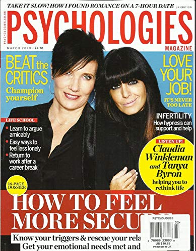 PSYCHOLOGIES MAGAZINE, HOW TO FEEL MORE SECUDE MARCH, 2020 ISSUE NO. 177