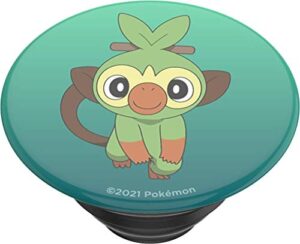 popsockets popgrip: swappable grip for phones & tablets - pokemon - grookey fade