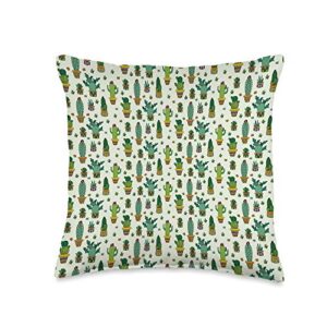 cute cactus gift ideas for women funny succulent and cactus throw pillow, 16x16, multicolor