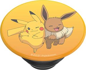 popsockets popgrip: swappable grip for phones & tablets - pokemon - eevee & pikachu