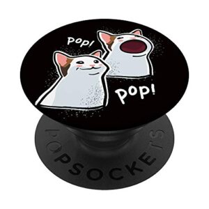 popping cat meme / pop cat / funny cat memes popsockets popgrip: swappable grip for phones & tablets