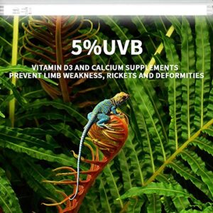 LUCKY HERP 18inch 15W T8 UVB 5.0 Reptile Light, UVA UVB Bulb, Fluorescent Lamp for Reptiles Amphibian