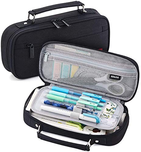 Pen case Pencil case Large capacity Fashionable Pencil case Boys Girls Elementary school students Junior high school students High school students University students For working adults (black)