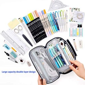 Pen case Pencil case Large capacity Fashionable Pencil case Boys Girls Elementary school students Junior high school students High school students University students For working adults (black)