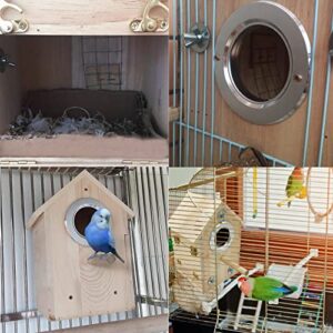 kathson Bird Nesting House，Wooden Bird Breeding Nest Parrot Breeding Mating Box for Hummingbirds Lovebirds Cockatiel Budgie Finch