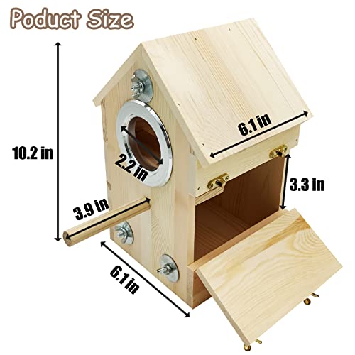 kathson Bird Nesting House，Wooden Bird Breeding Nest Parrot Breeding Mating Box for Hummingbirds Lovebirds Cockatiel Budgie Finch