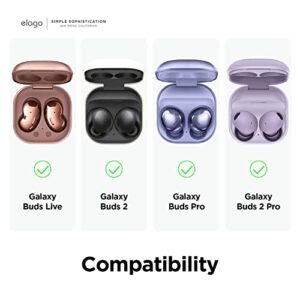 elago GB5 Case Compatible with Samsung Galaxy Buds 2 Pro Case (2022) / Galaxy Buds 2 Case (2021) / Galaxy Buds Pro Case (2021) / Galaxy Buds Live Case (2020) [US Patent Registered] [Light Grey]