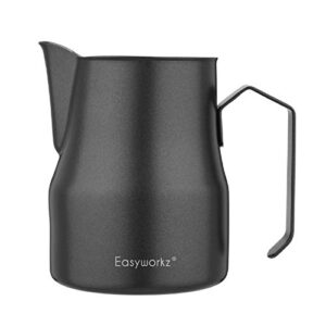 easyworkz espresso steaming pitcher stainless steel 12 oz coffee frothing picther milk jug cappuccino latte art cup