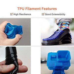 Reprapper Natural 95A Shore Hardness TPU Good Layer Bonding Performance Flexible & Soft Filament for 3D Printer 1.75mm Dimensional Accuracy (± 0.03mm) 2.2lb (1kg)